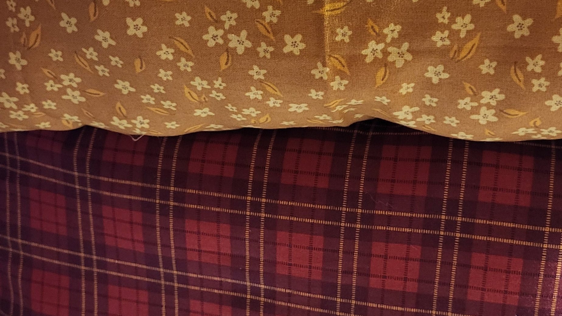 arm pillows plaid orange rectangle