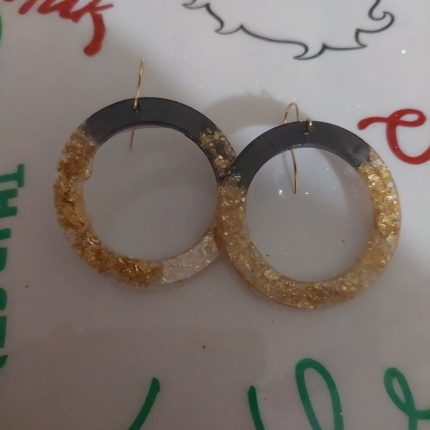 Sparkle resin earring collection